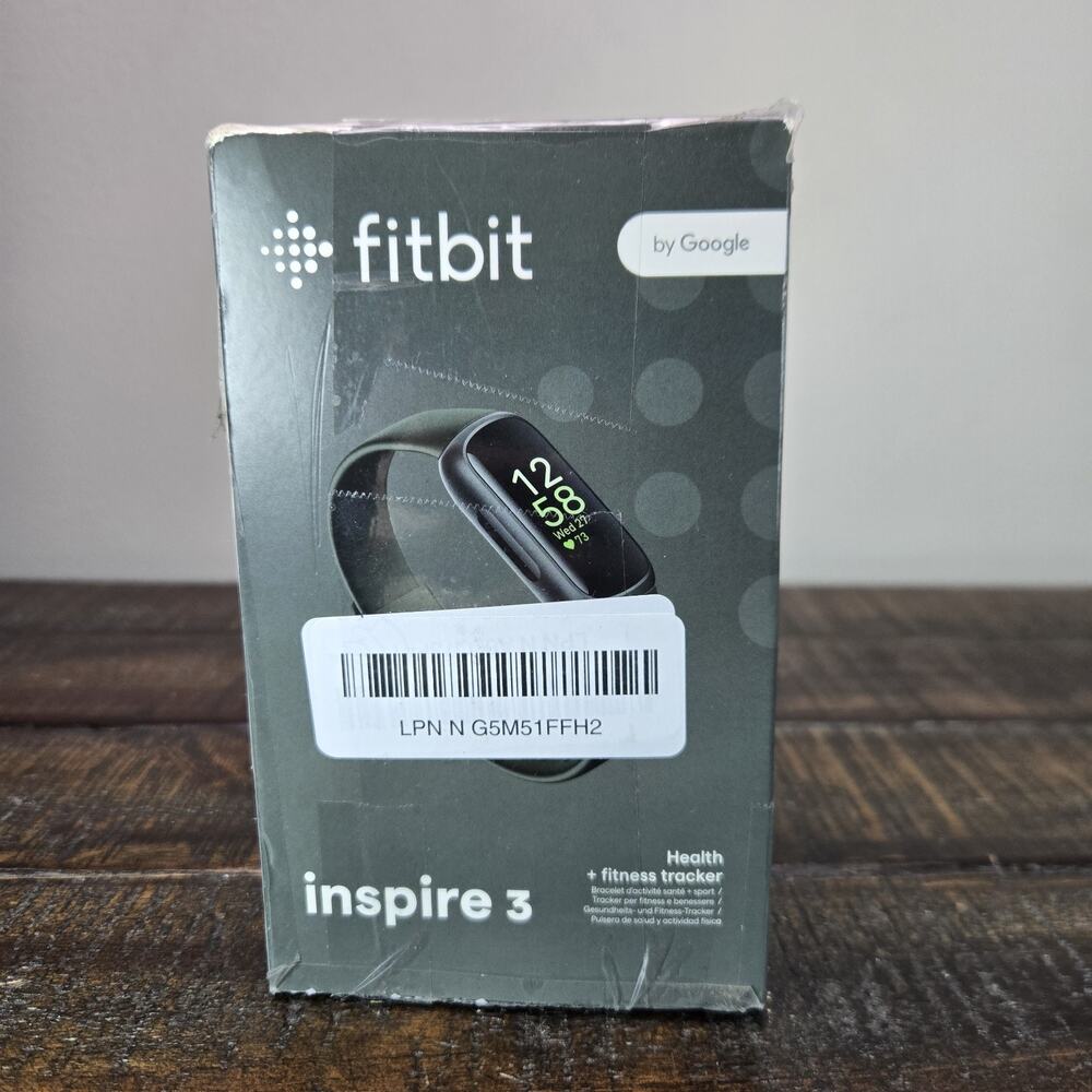 Fitbit Inspire 3 Heart Rate Monitor Health & Fitness Tracker Black Midnight Zen